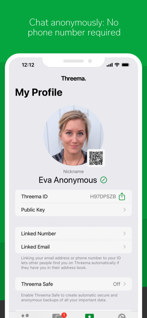 Threema. Secure Messenger -kuvakaappaus