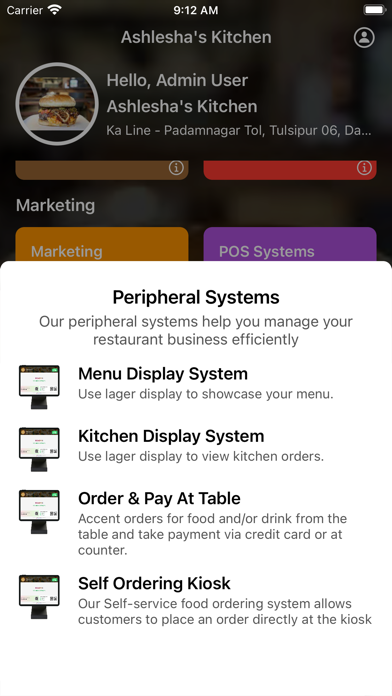 Online Kitchen POS Screenshot