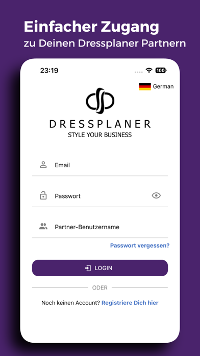 Dressplaner Kunden Screenshot
