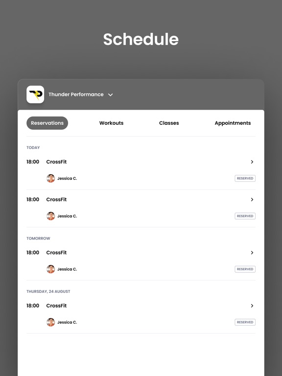 Thunder Performance iPad screenshot 3 - Health & Fitness app