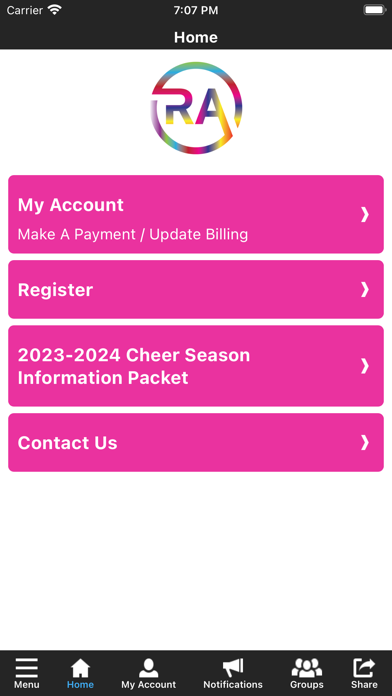 Reign Athletics & Cheer Screenshot