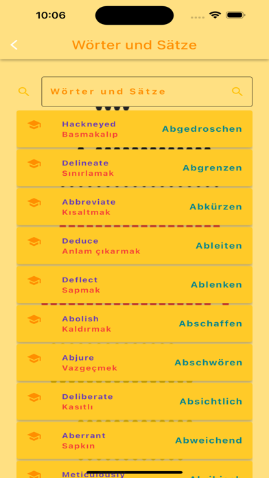 German Words Vocabulary Screenshot