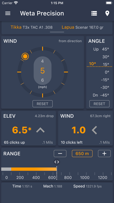 Weta Precision Screenshot