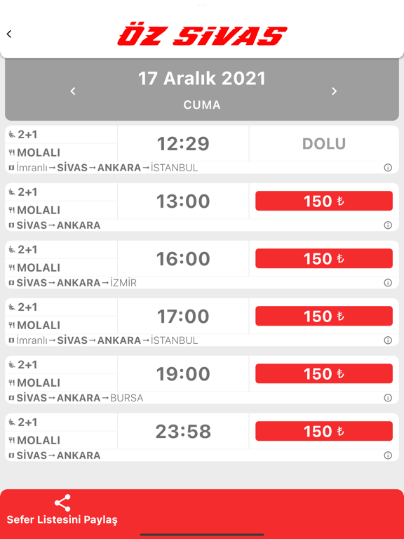 Öz Sivas Turizm screenshot 2