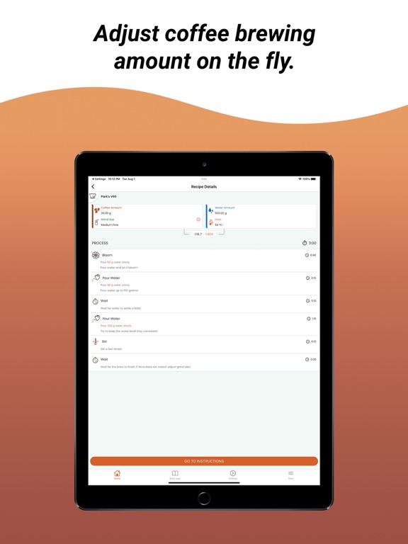 Brew Timer : Make Great Coffee iPad screenshot 3 - Food & Drink app