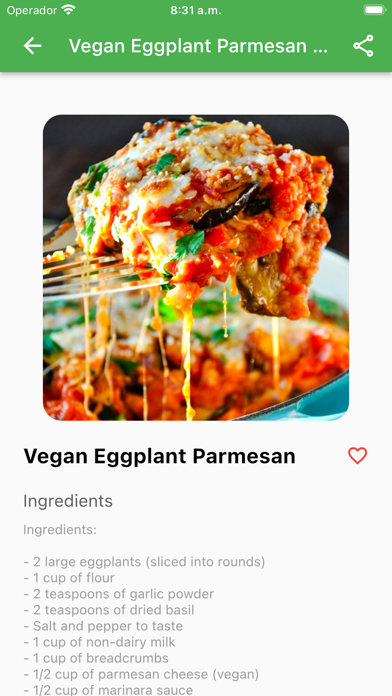 Vegan Recipes Pro Screenshot