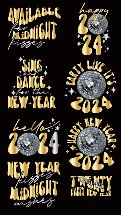 2024 Happy New Year - Stickers