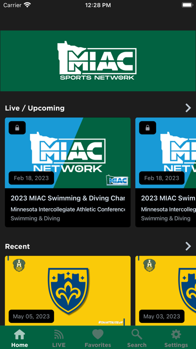 MIAC Sports Network Screenshot