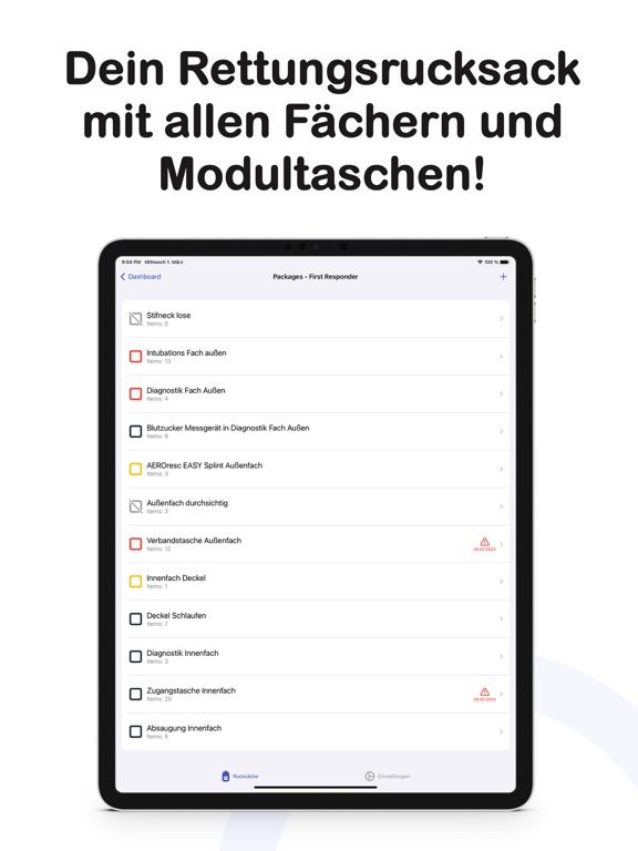 Screenshot #5 pour Rettungsrucksack Organizer