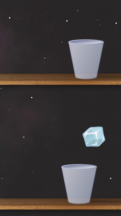 Happy icy jump from cup to cup