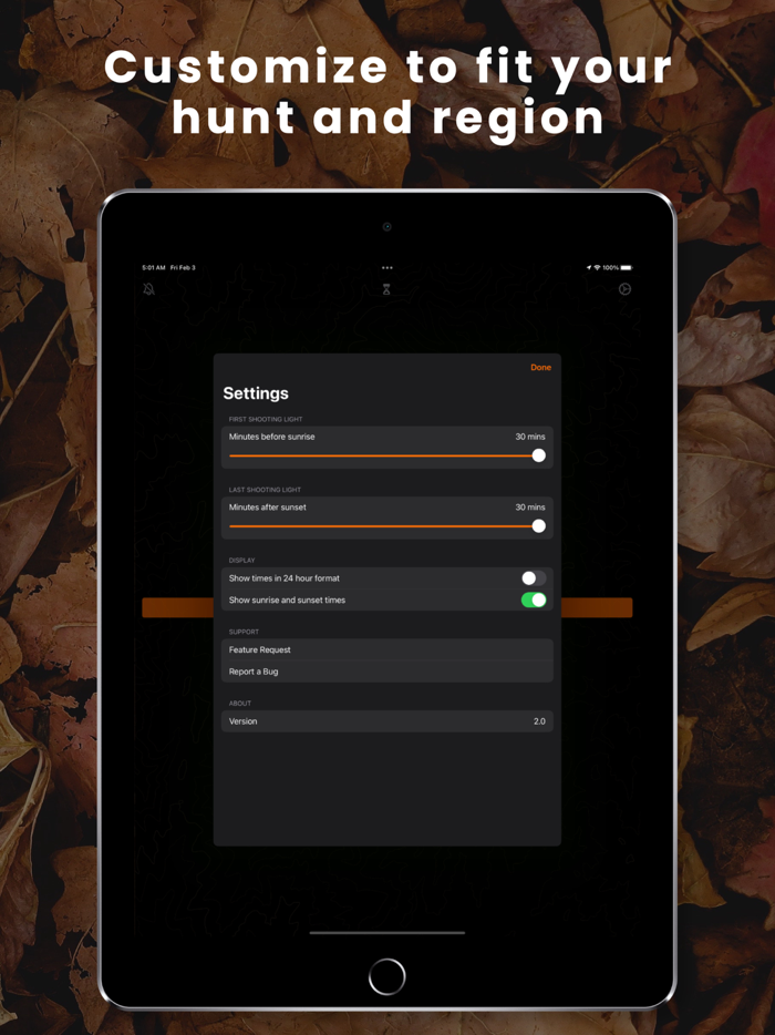 Shooting Light Hunt Clock