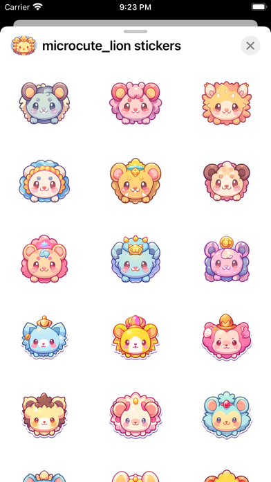 Screenshot #3 pour microcute_ Lion Stickers