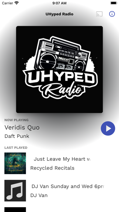 UHyped Radio Screenshot