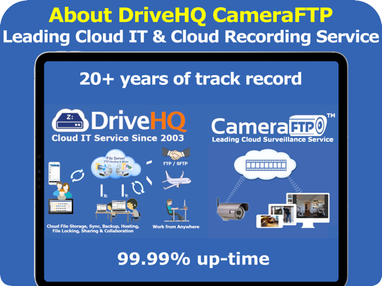 DriveHQ Cloud FTP Server iPad screenshot