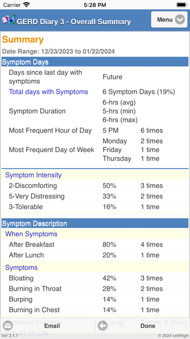 GERD Diary 3 Screenshot
