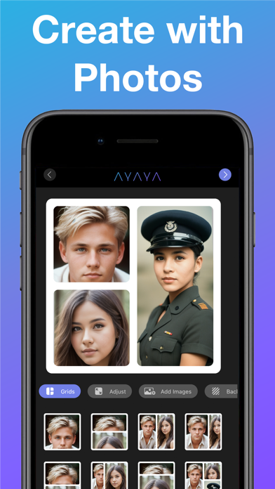 AYAYA - AI Collage Generator Screenshot