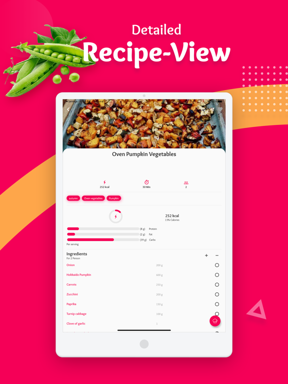 FitTasteTic - Healthy Recipes iPad screenshot 4 - Food & Drink app