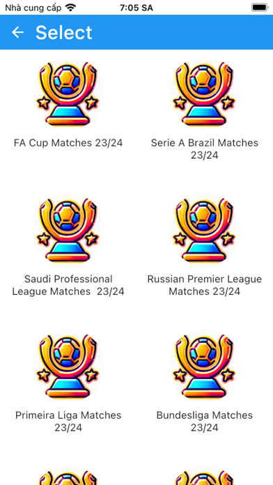 Match Schedule Screenshot