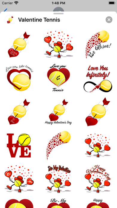 Tennis Valentines screenshot 1