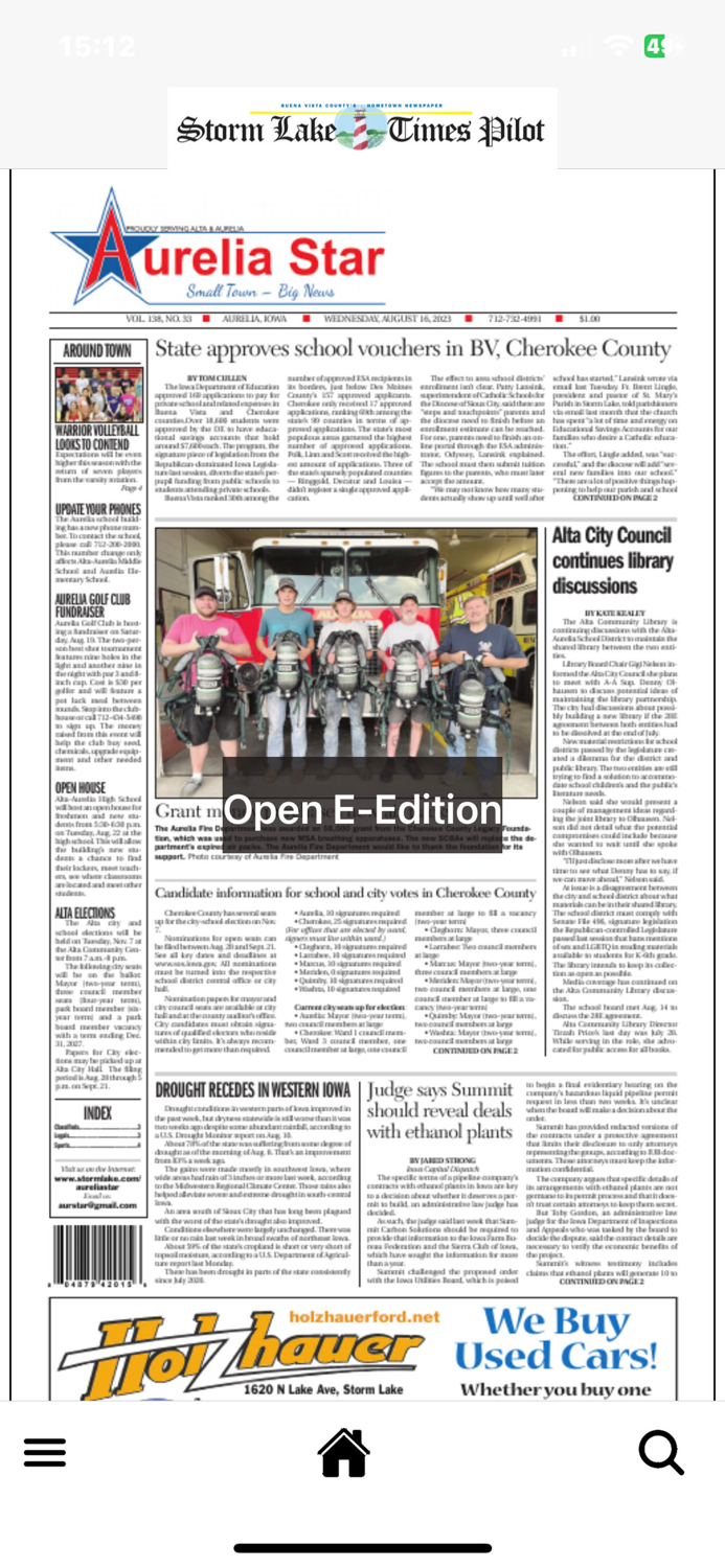 Storm Lake Times Pilot