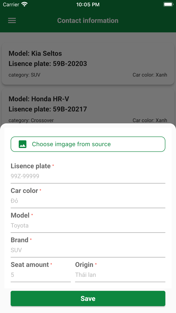 Electric Car Contact
