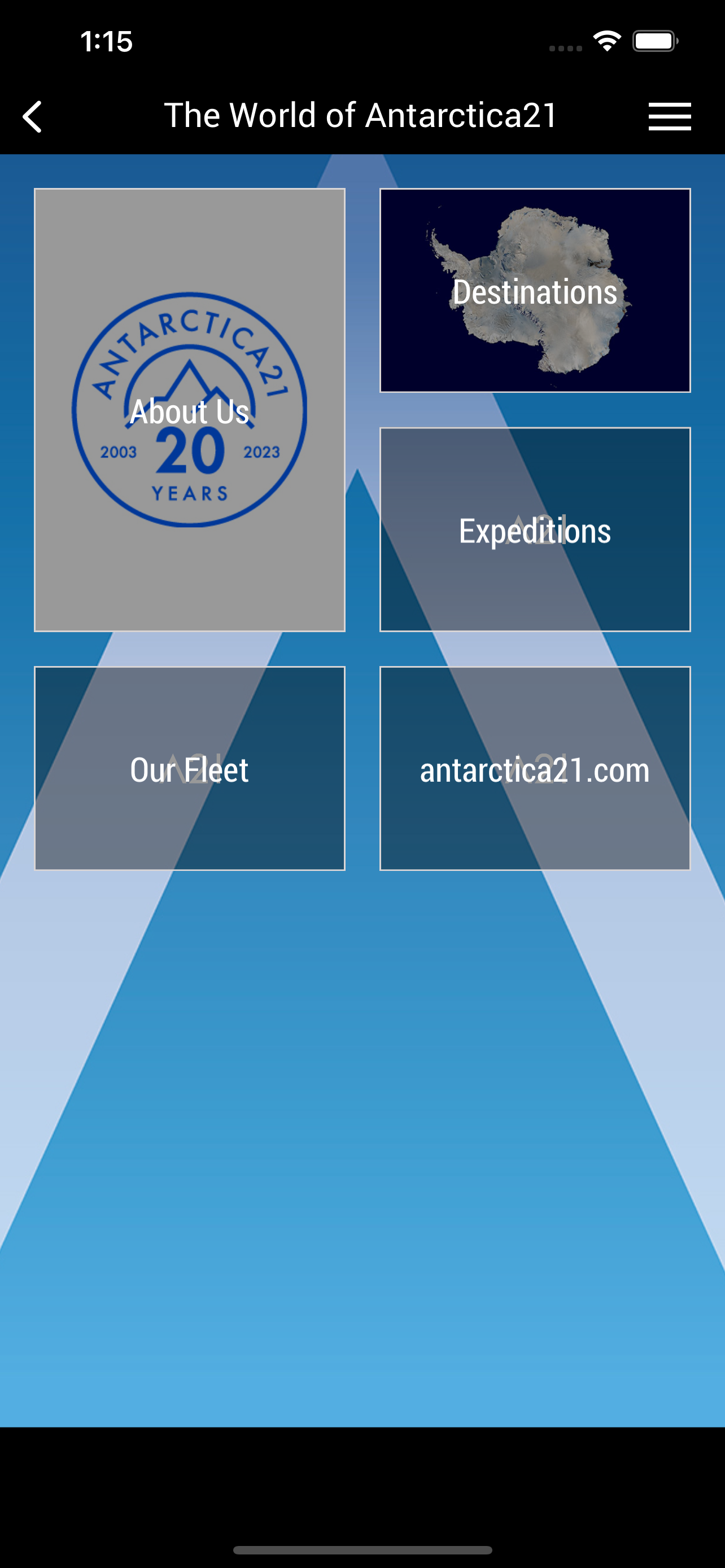 Antarctica21 Mobile App