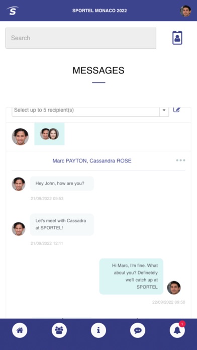 SPORTEL Connect Screenshot