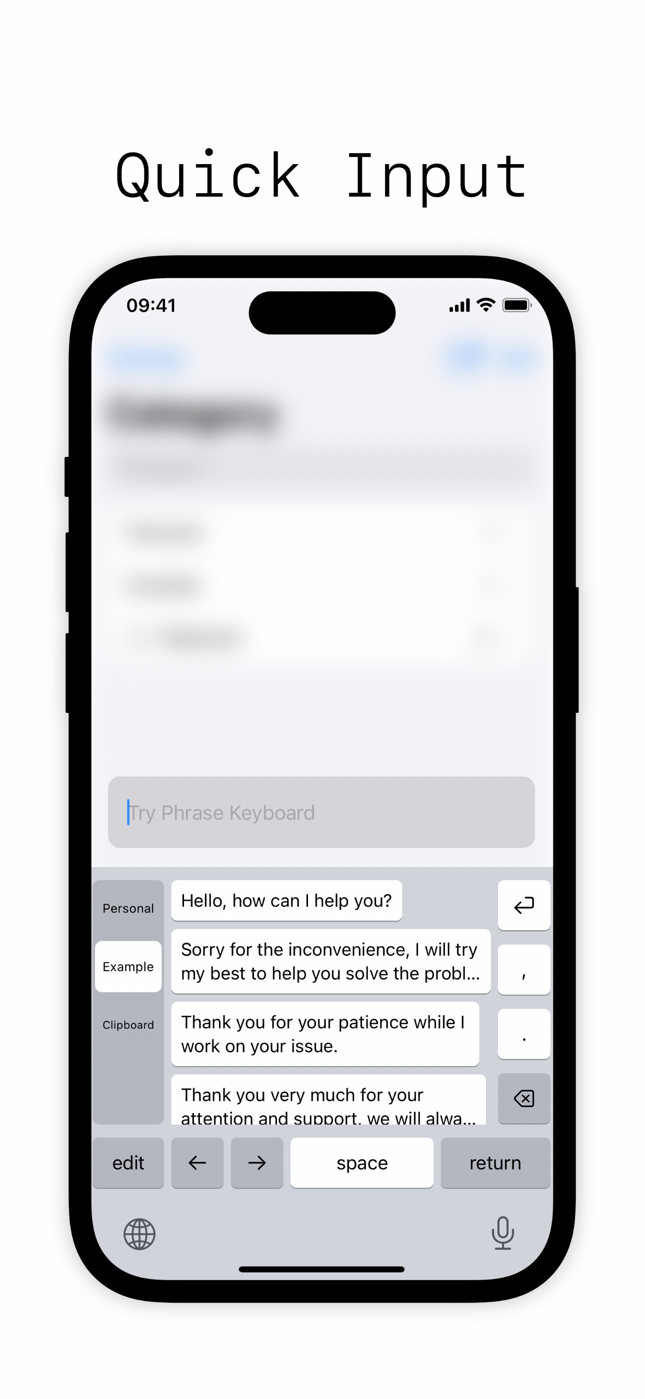Phrase Keyboard - Quick Type