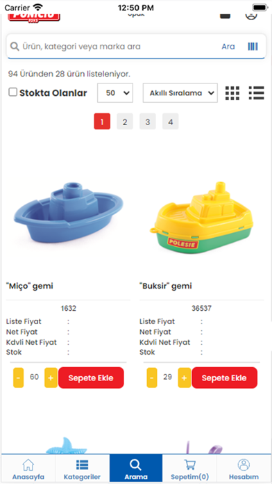 Ponicio Toys B2B Screenshot