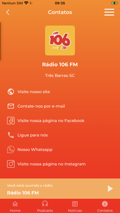 Rádio 106 FM - Ao Vivo Screenshot