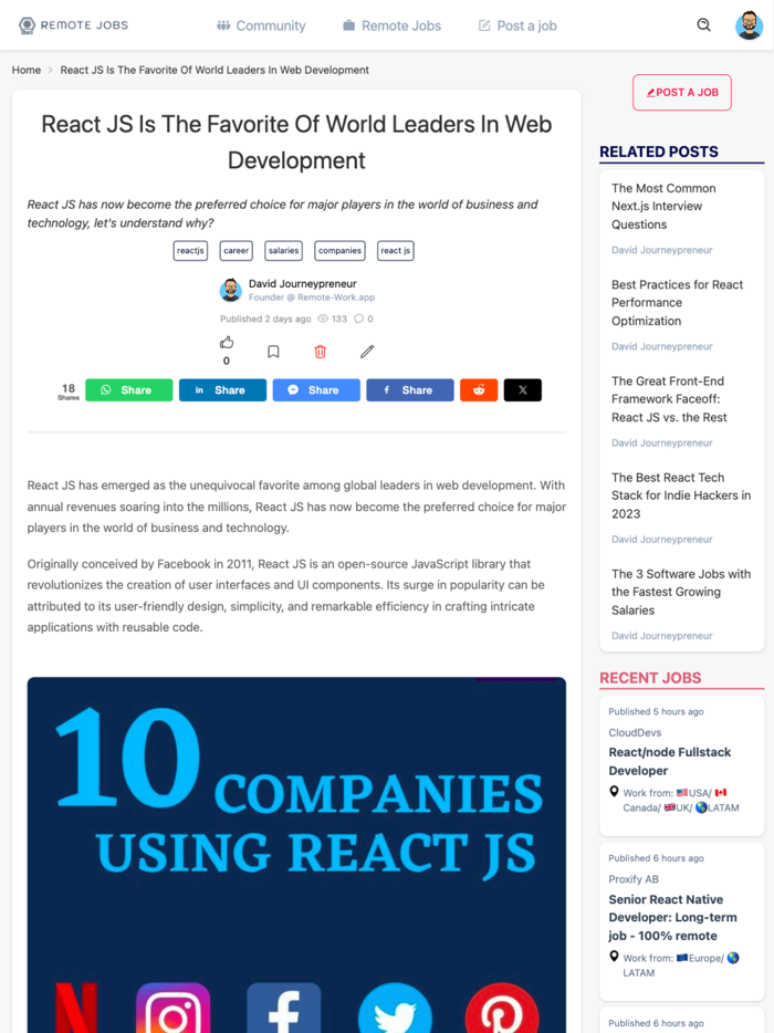 React Remote Jobs