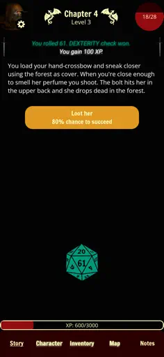 Forgotten: D&D style text RPG - Screenshot 4