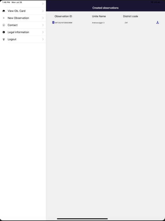 Safety Observation SE iPad screenshot