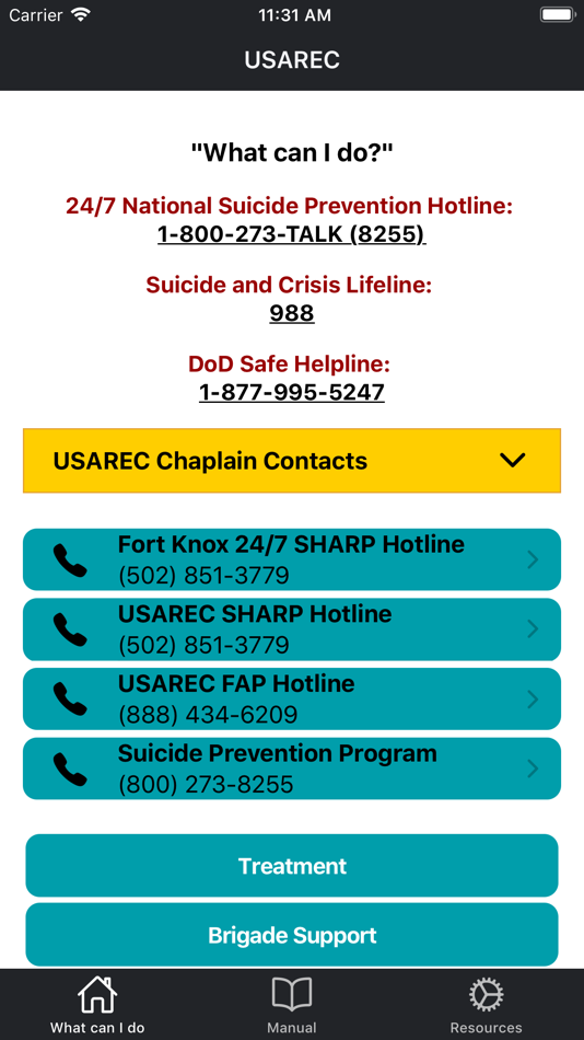 #1. WeCare, USAREC (iOS) 由: TRADOC Mobile