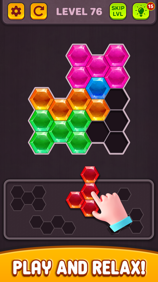 #3. Hexa Block Puzzle: Tangram Puz (iOS) By: Mrudul Babariya