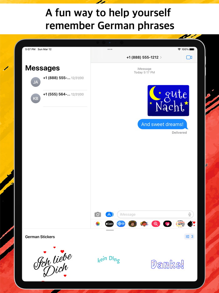 German to English Stickers