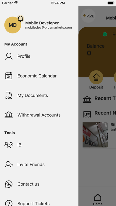 Plus Markets App Screenshot