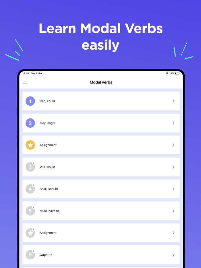 English Verbs Grammar test Pro