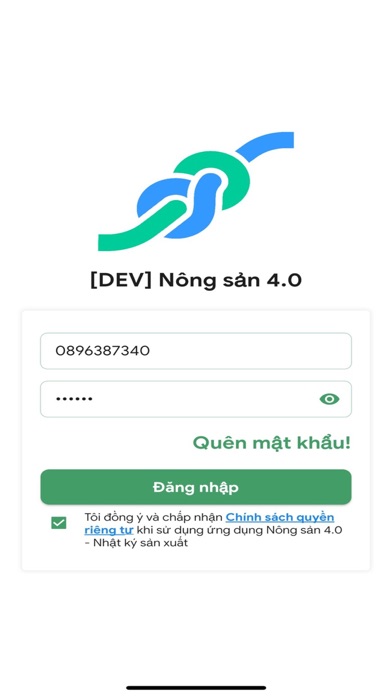 Nông sản 4.0-Nhật ký sản xuất Screenshot