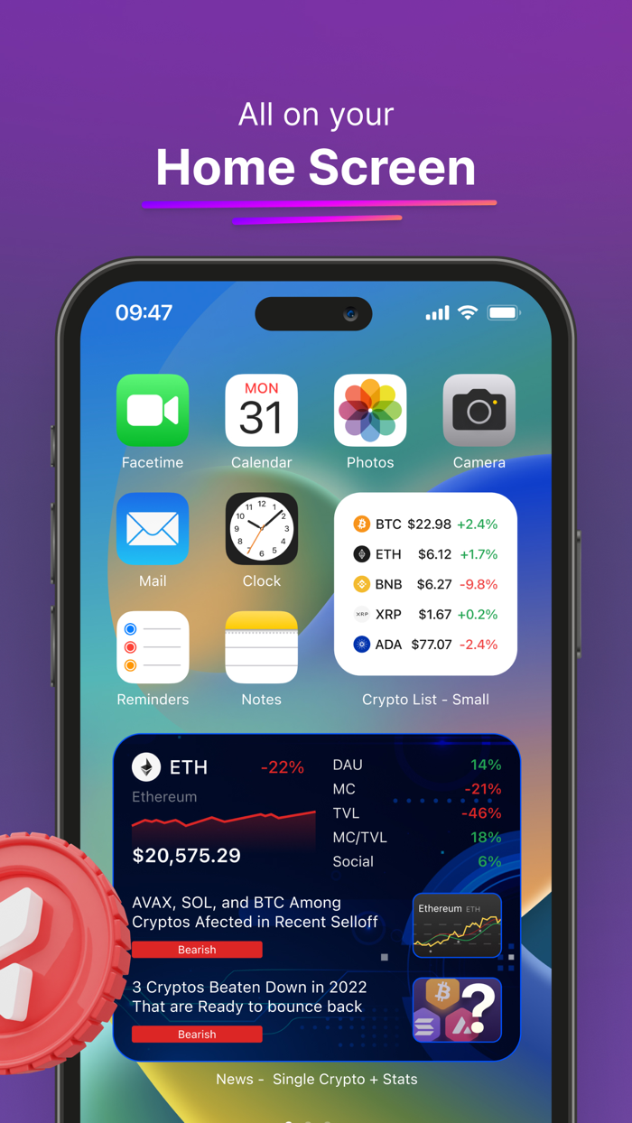 Crypto Widget Pro - Coin Stats