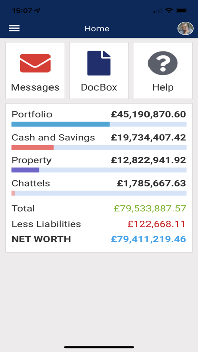 Wealth Portal Screenshot