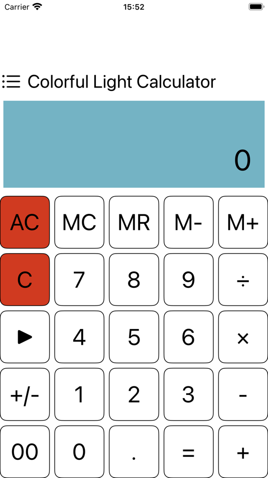 #1. Colorful Light Calculator (iOS) 由: Michinori Amemori