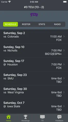 Game screenshot TCU Football Schedules mod apk