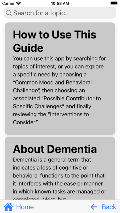 Dementia CareAssist Screenshot