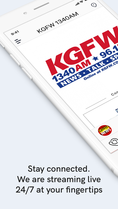 KGFW 1340AM Screenshot