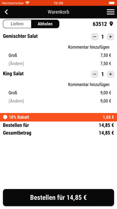 Pizza King Hainburg Screenshot