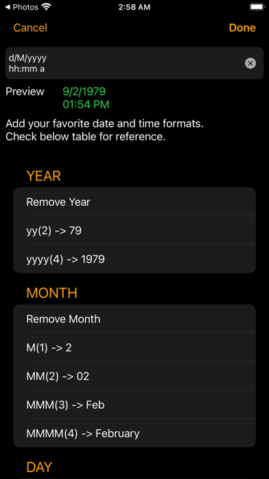Photo Dated Screenshot