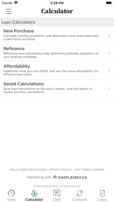Magnolia Bank Mortgage Screenshot
