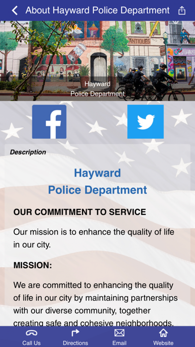 Hayward PD Wellness Screenshot