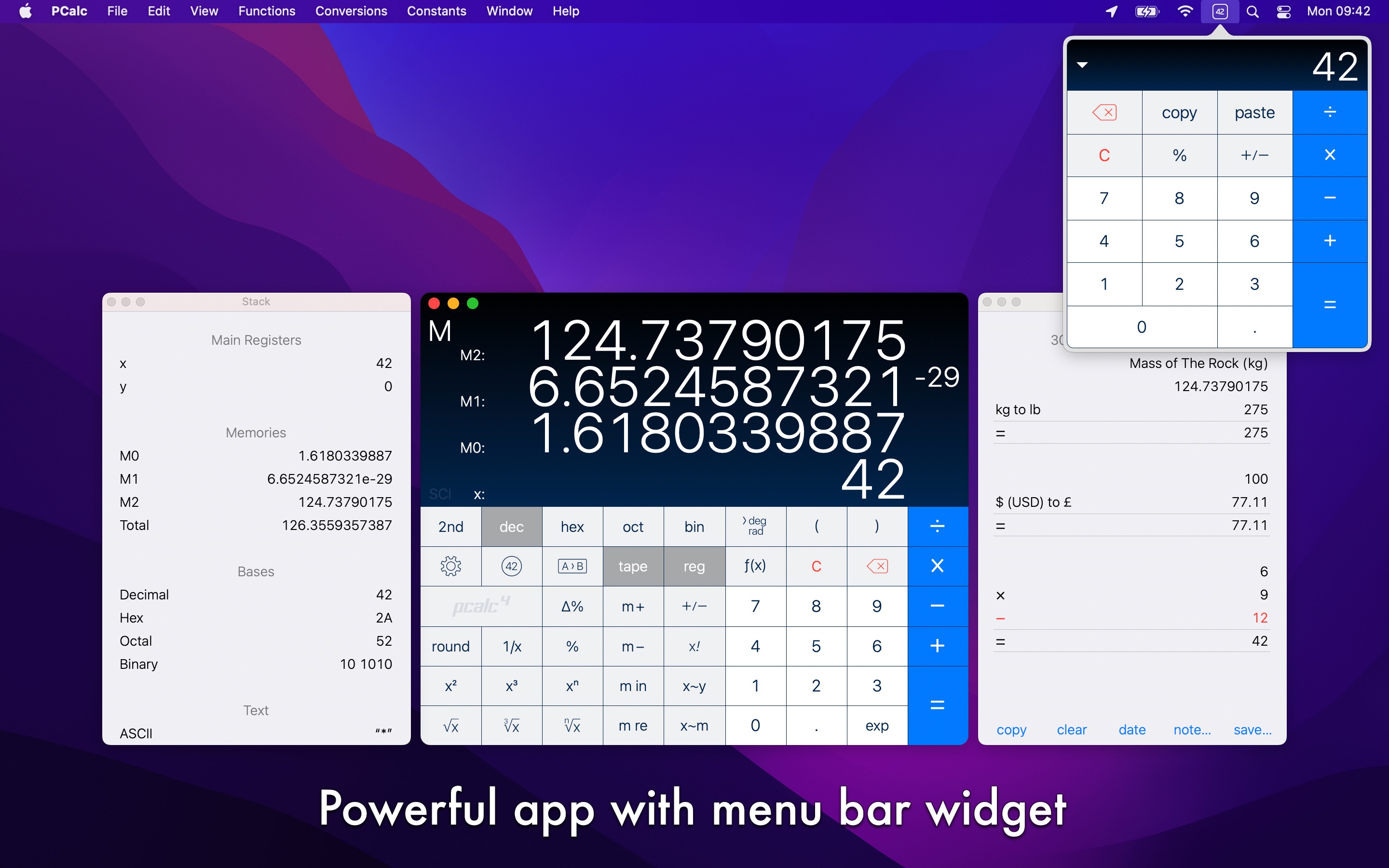 Screenshot do app PCalc